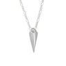 Facet Silver Long Drop Necklace - laconicfinejewellery