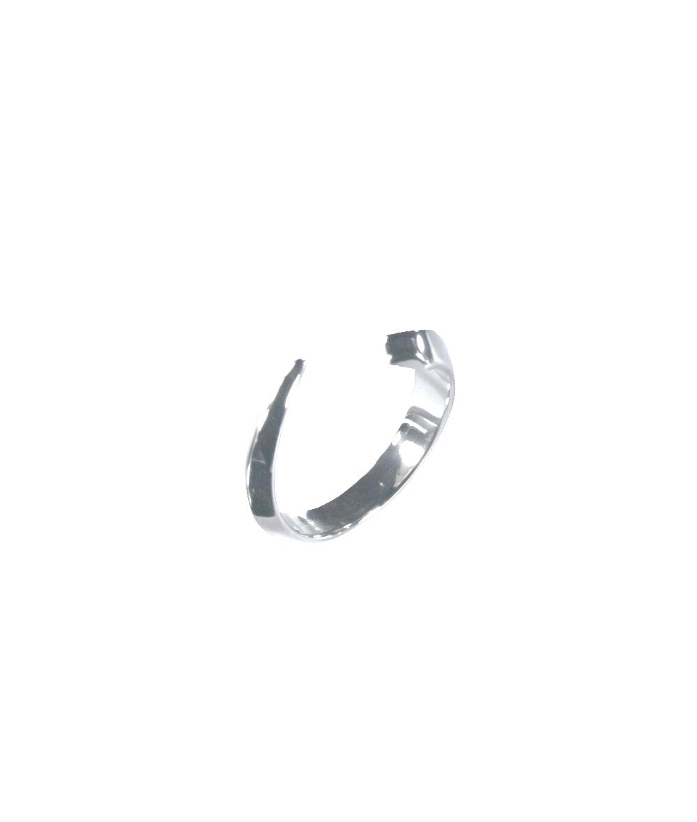 Facet Silver Open Twist Ring - laconicfinejewellery