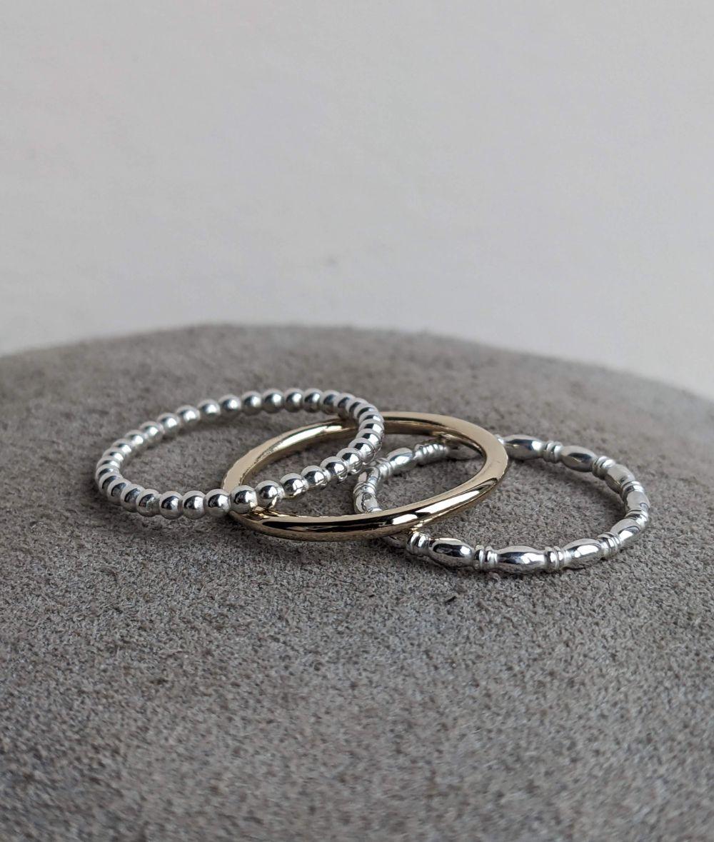 Silver & Gold Stacking Rings Workshop - laconicfinejewellery