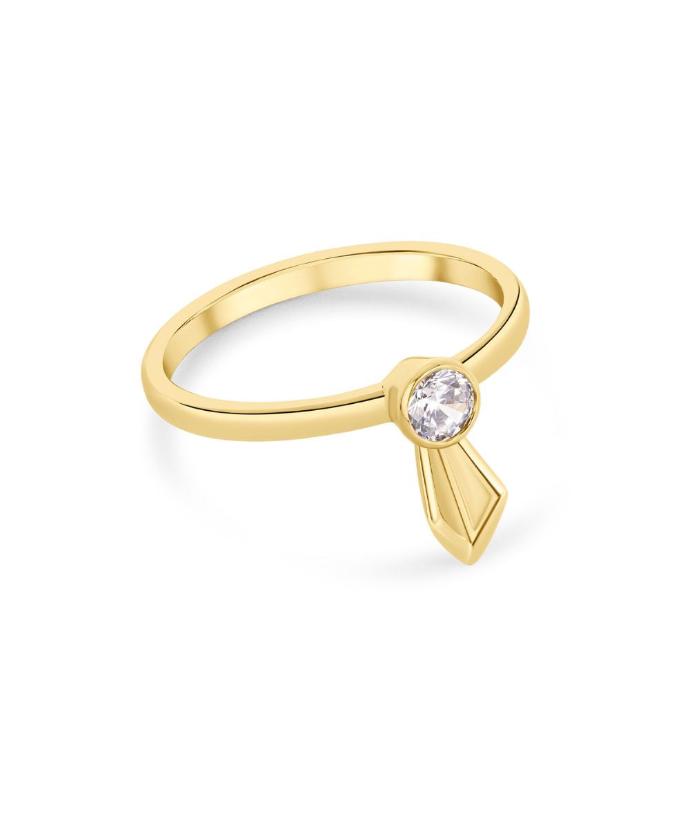 Valley Yellow Gold Diamond Solitaire Ring