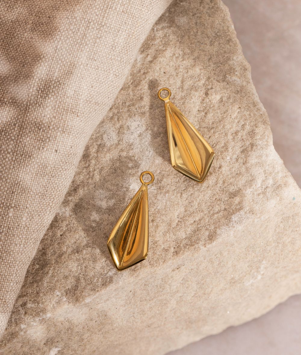 Valley Yellow Gold Earring Jackets Wide