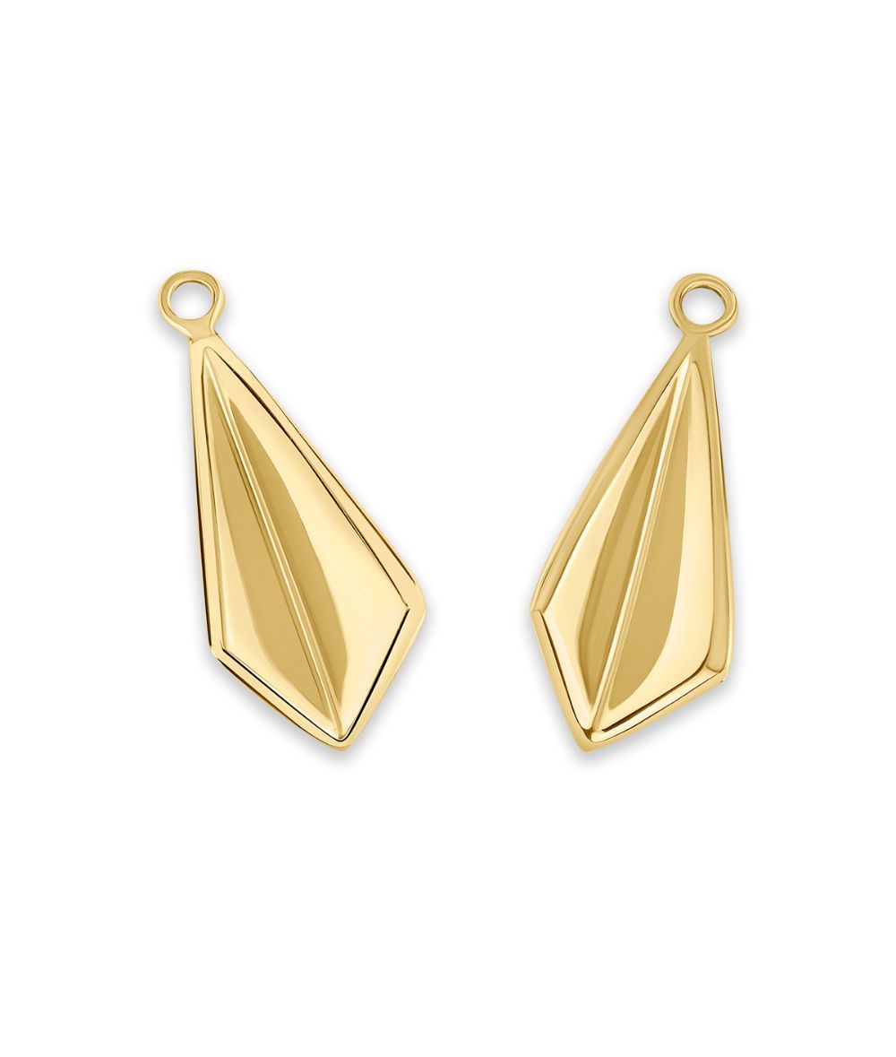 Valley Yellow Gold Earring Jackets Wide